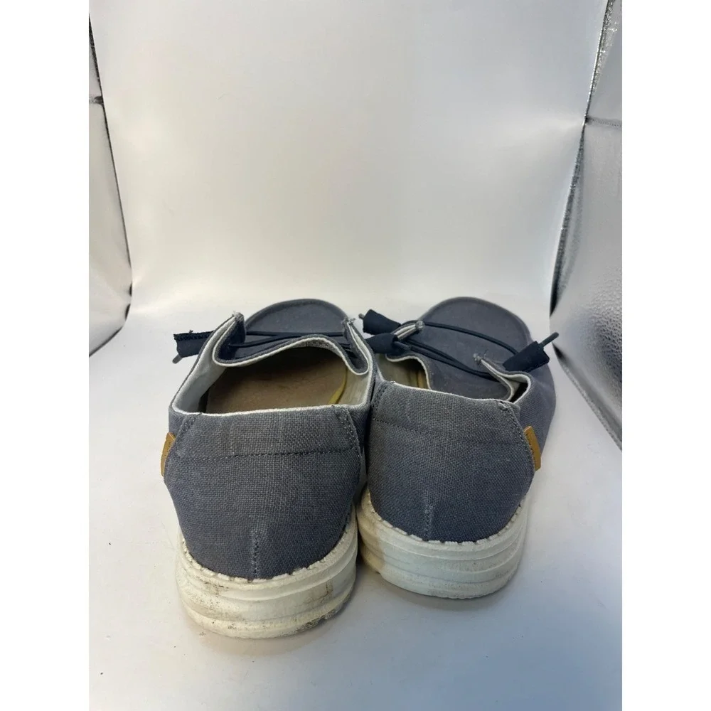 Hey‎ Dude Wendy Chambray Off navy white Slip On Loafers Shoes Women's Size 11